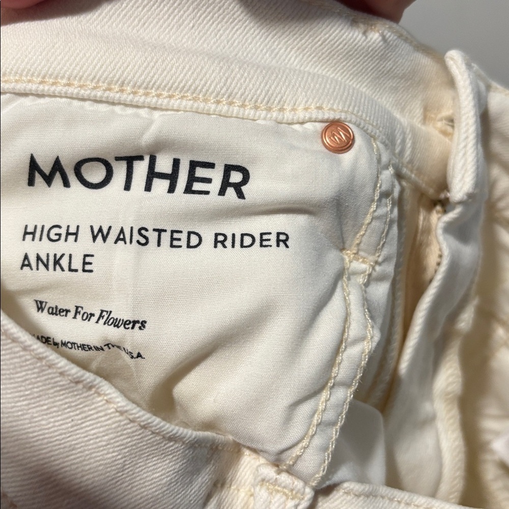 New MOTHER high waisted rider ankle sunflower jeans - Picture 10 of 10